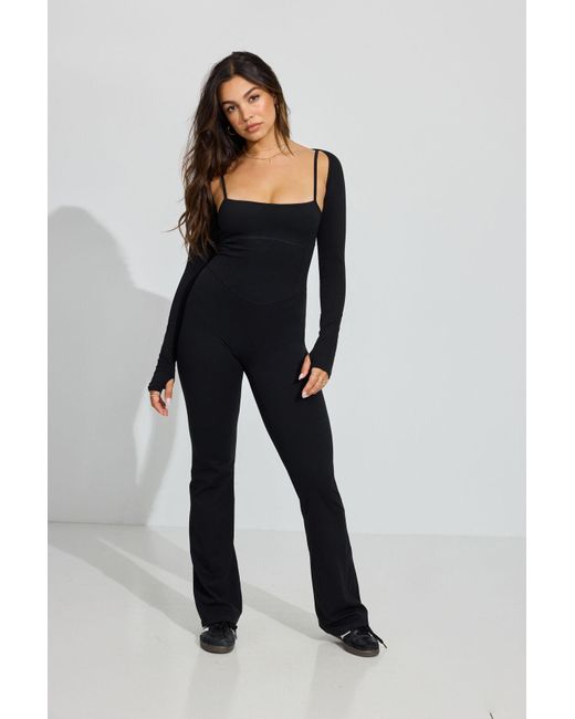 Garage Black Softactive Brooklyn Flare Jumpsuit