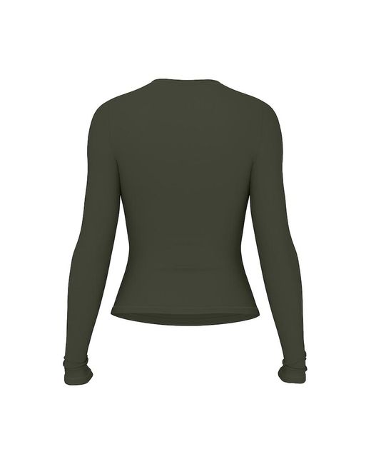 Garage Green Baretouch Crewneck Long Sleeve Top