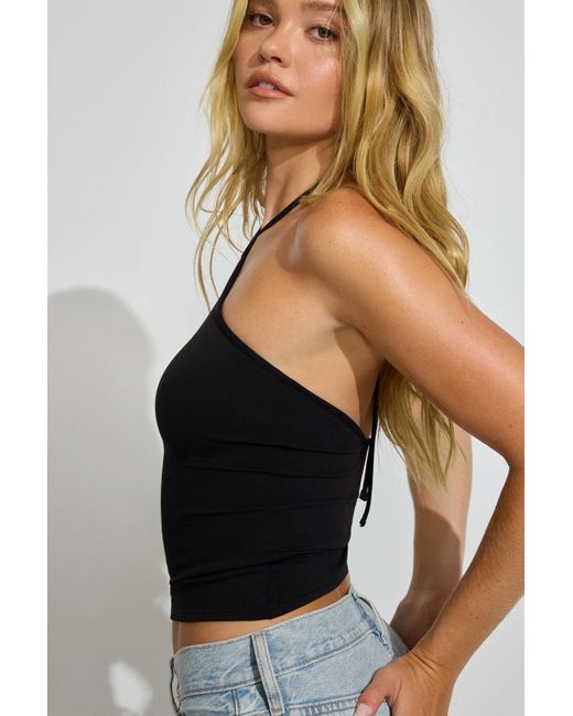 Garage Blue Sleek Y-Neck Cami Top