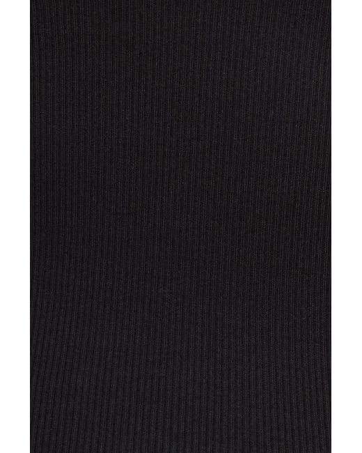 Garage Black Ribbed Scoop Cami Top