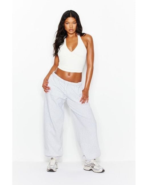 Garage White Active Wrap Halter Top