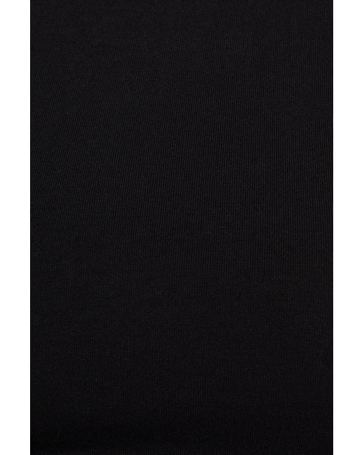 Garage Black High Neck Open Back Halter Top