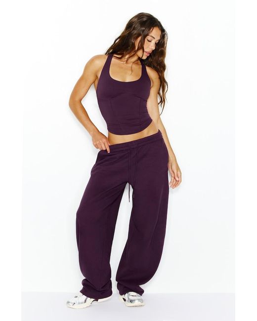Garage Purple Ultrafleece Barrel Leg Sweatpants