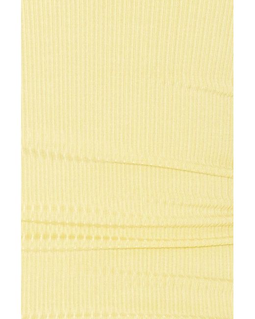 Garage White Open Neck Ribbed Cami Top