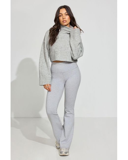 Garage Gray Spongy Cropped Turtleneck