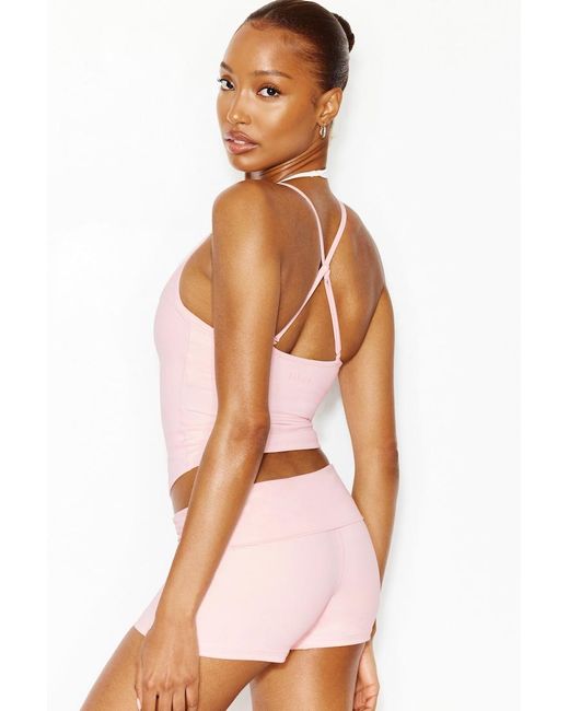 Garage Pink Active Layered Tank Top