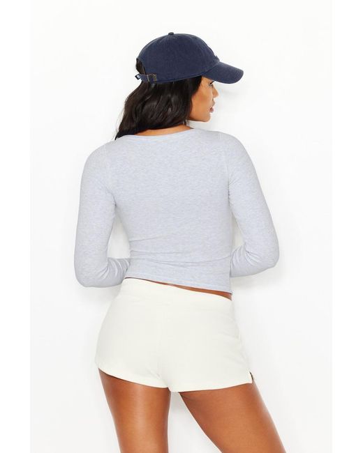 Garage White Snatchrib Crossover Longsleeve Top