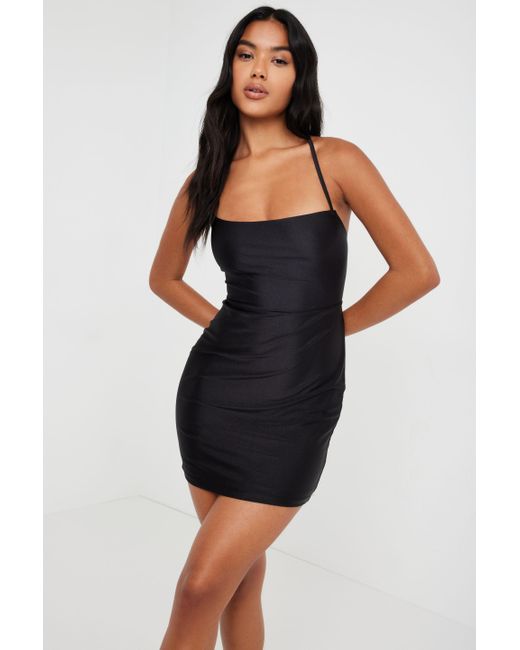 Garage Synthetic Strappy Back Mini Dress in Black Lyst