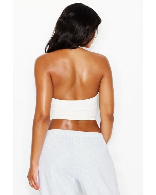 Garage White Active Wrap Halter Top