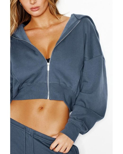 Garage Blue Ultrafleece Cotton Zip Hoodie