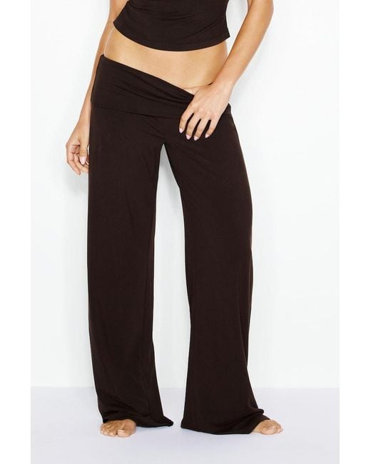 Garage Brown Modal Foldover Pants
