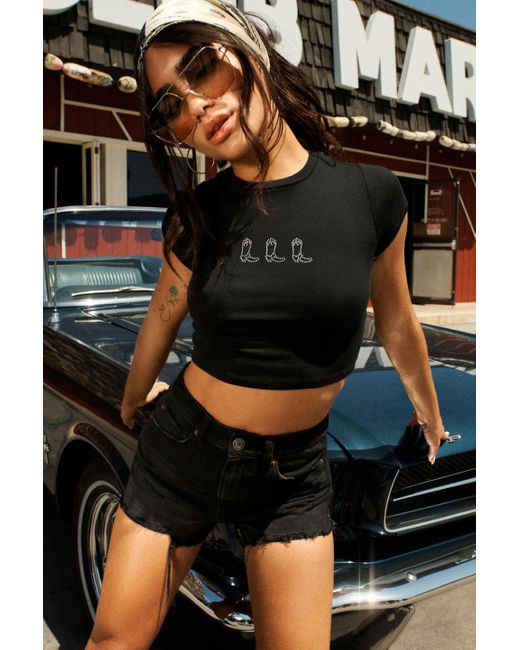 Garage Denim Festival Short in Black | Lyst