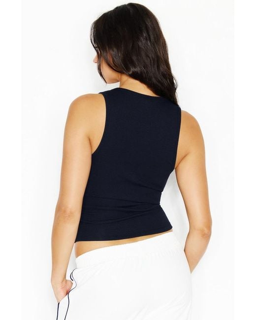 Garage Blue Snatchrib Notch Tank Top