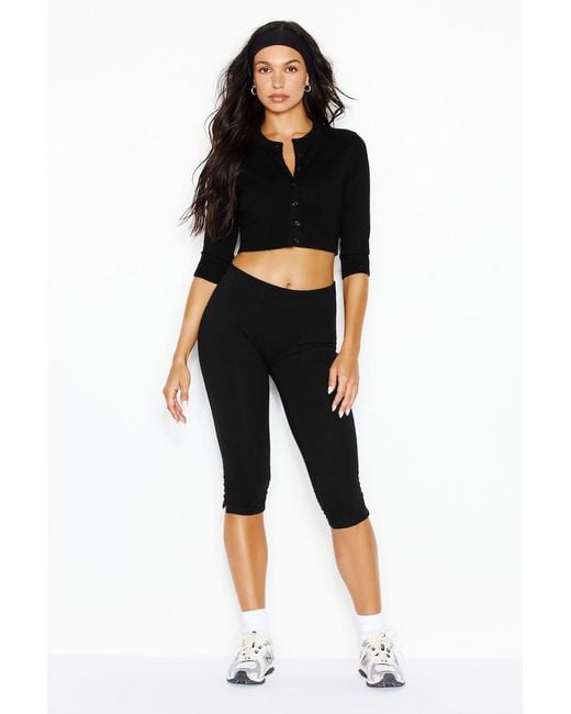 Garage Black Ultra Cropped Cardigan Long Sleeve Top