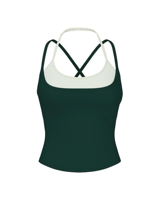 Garage Green Active Layered Tank Top