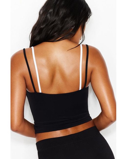 Garage Black Sleek Double Layer Cami Top