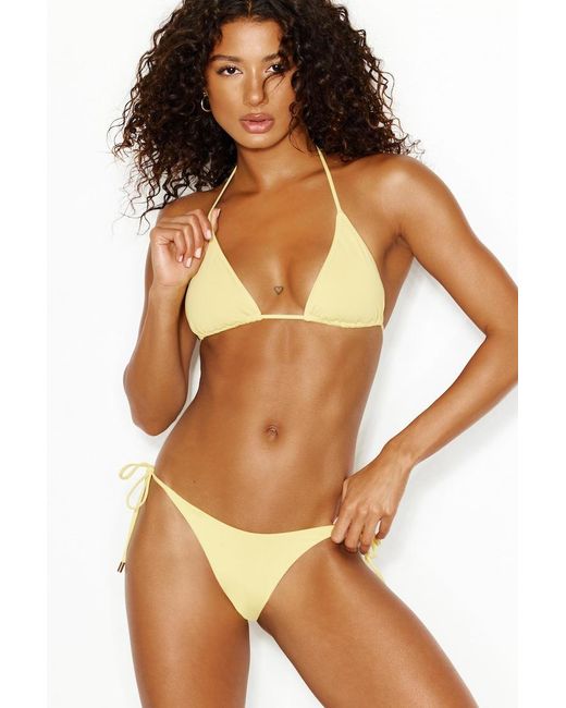 Garage Brown Cheeky Side Tie Bikini Bottom