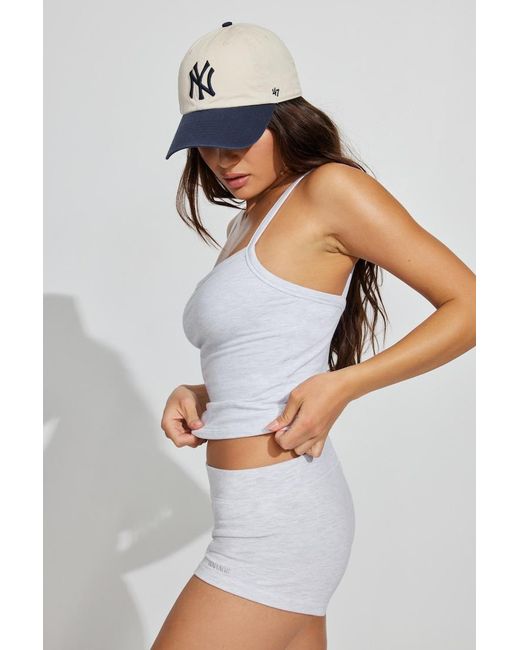 Garage White Stretchterry Binding Cami Top