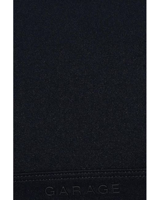 Garage Black Active Double Layer Micro Top
