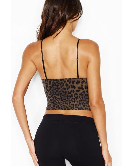 Garage Black Sleek Plunge Lace Trim Cami Top