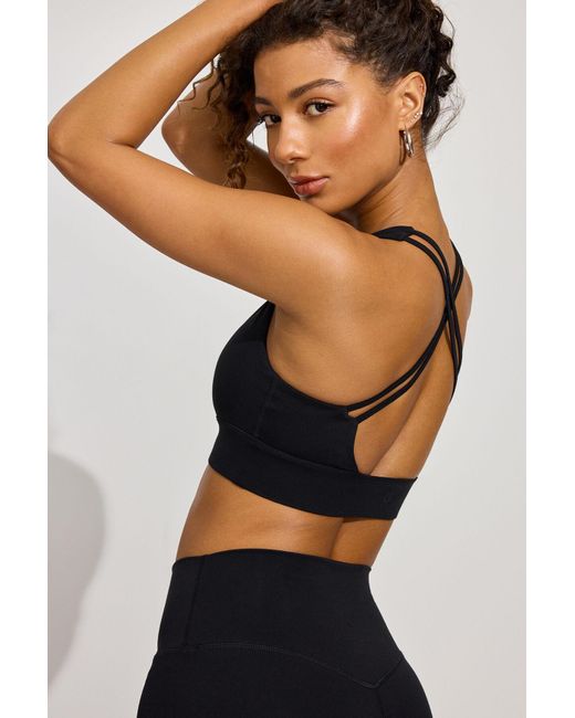 Garage Black Softactive Open Back Bra