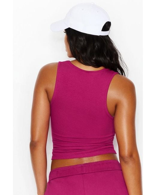 Garage Red Snatchrib Scoop Tank Top