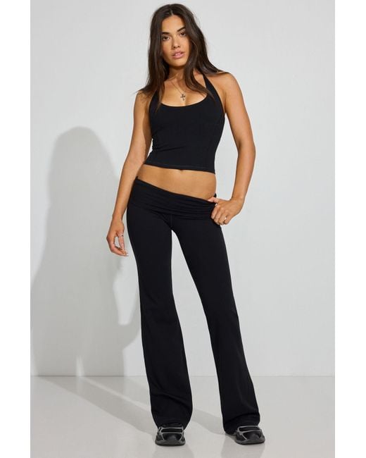 Garage Black Softactive Scoop Halter Top