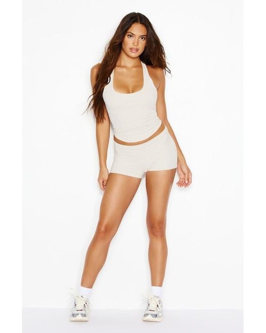 Garage White Active Racerback Corset Top