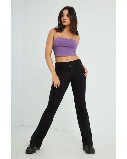 Garage Low Rise Flare Pants in Black