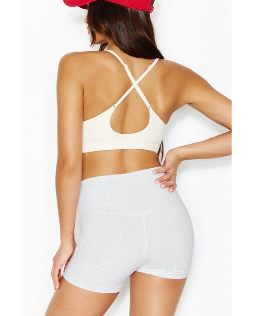 Garage White Soft Cotton Booty Short