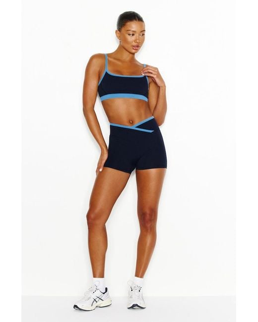 Garage Blue Active Low Back Micro Bra