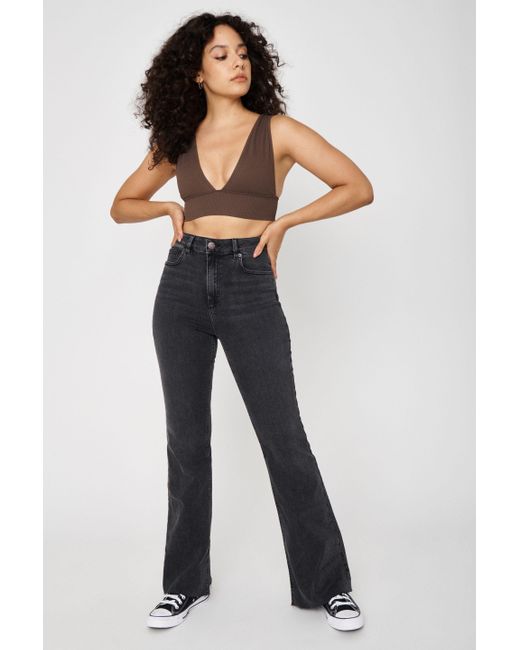 Garage Denim Flared Jeans in Onyx Black 