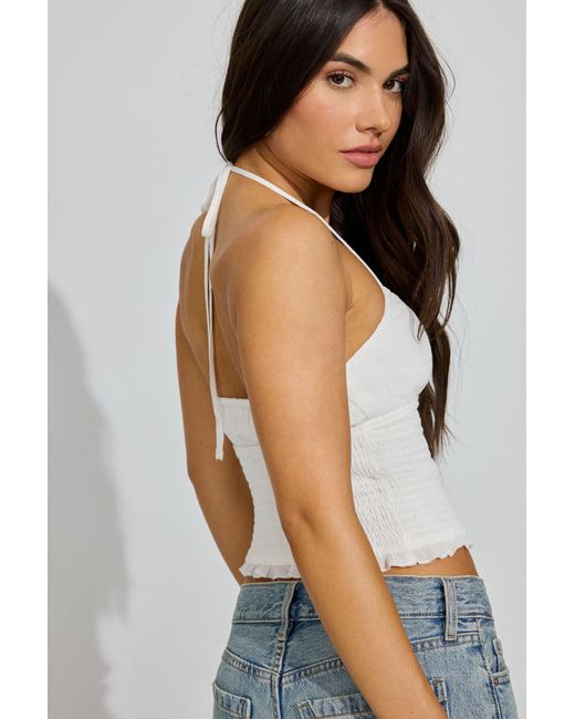 Garage Multicolor Samantha Smocked Halter Top