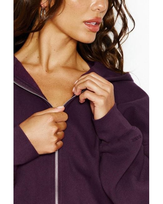 Garage Purple Ultrafleece Cotton Zip Hoodie