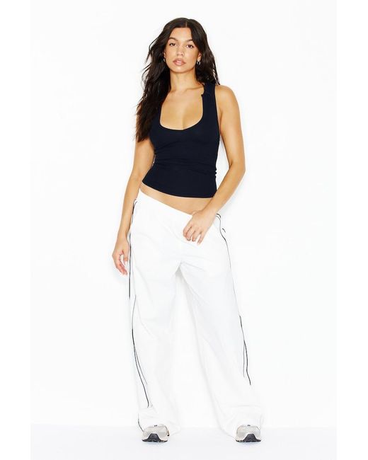 Garage Blue Snatchrib Notch Tank Top