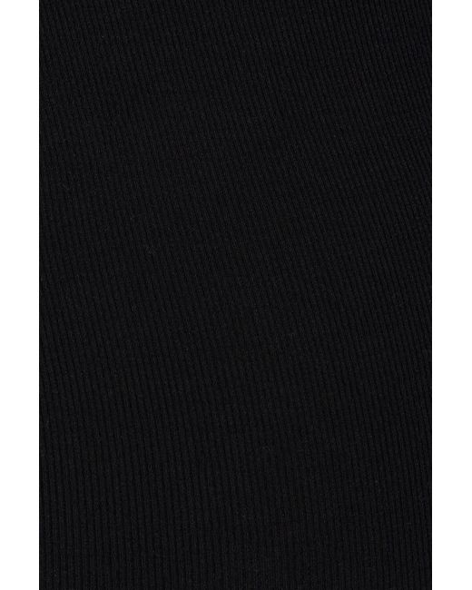 Garage Black V Neck Open Back Maxi Dress