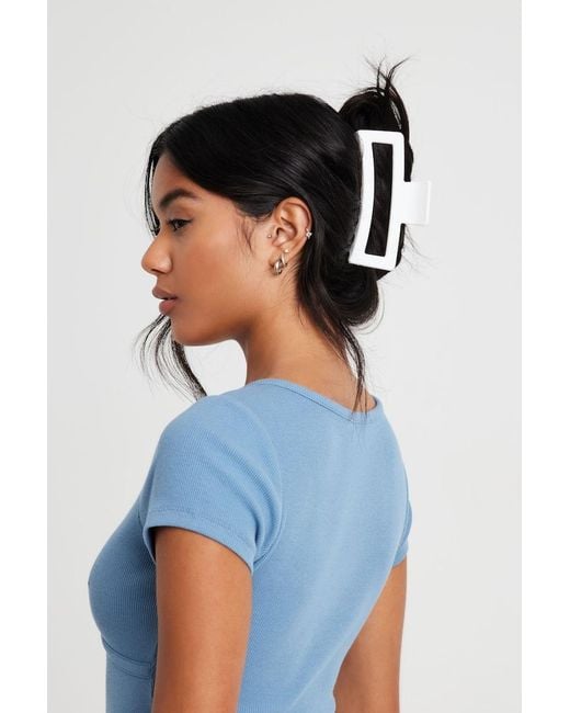 Garage Blue Oversized Rectangle Claw Clip