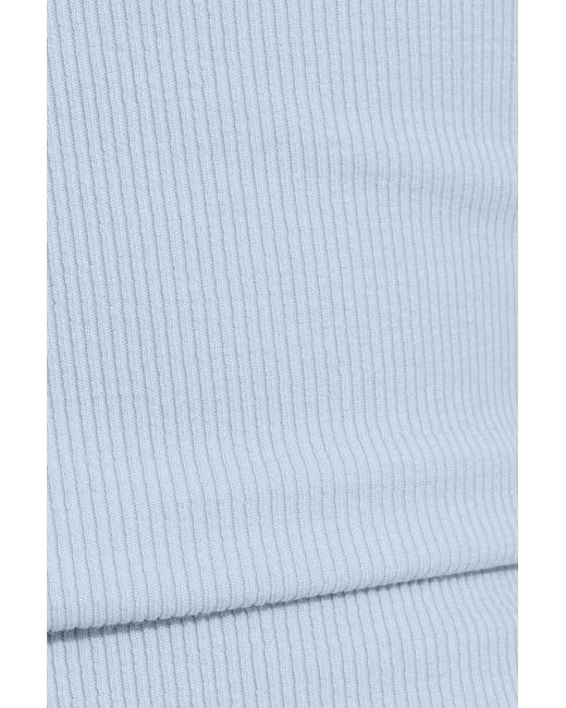 Garage Blue Ribbed Scoop Cami Top