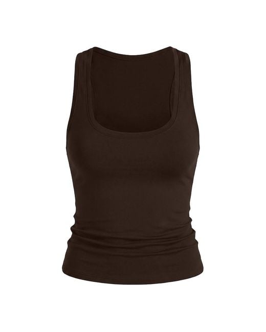 Garage Brown Sleek Scoop Tank Top