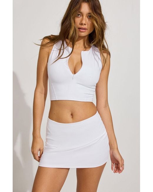 Garage White Softactive Micro Skort