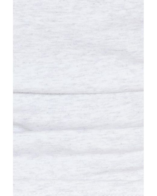 Garage White Cotton Sleek Polo Short Sleeve Top
