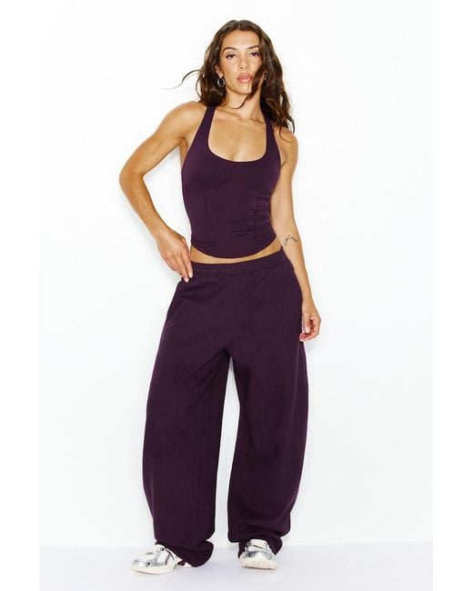 Garage Purple Active Racerback Corset Top