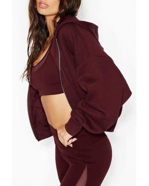 Garage Red Ultrafleece Cotton Zip Hoodie