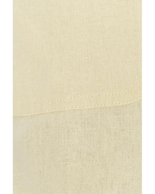 Garage Yellow Clean Linen Mini Shorts