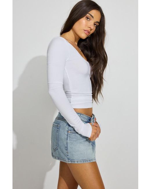 Garage Blue Denim Micro Skort