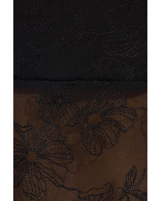 Garage Multicolor Embroidered Mesh Flyaway Cami Top