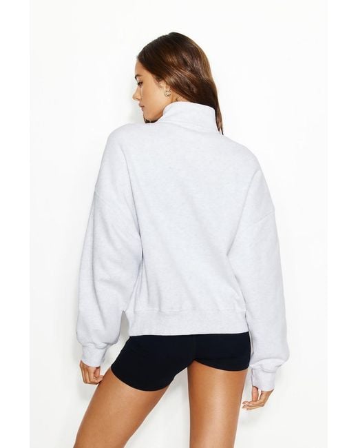 Garage White Ultrafleece Half Zip Sweatshirt
