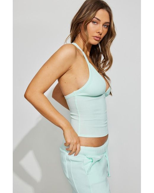 Garage Blue Snatchrib Racerback Tank Top