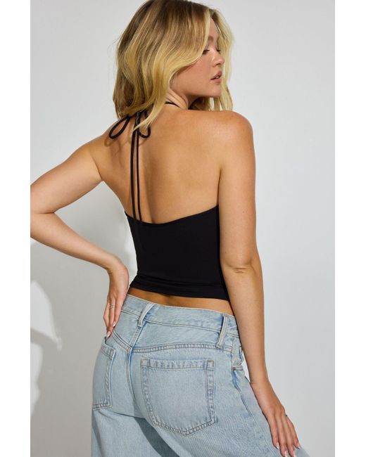 Garage Blue Sleek Y-Neck Cami Top