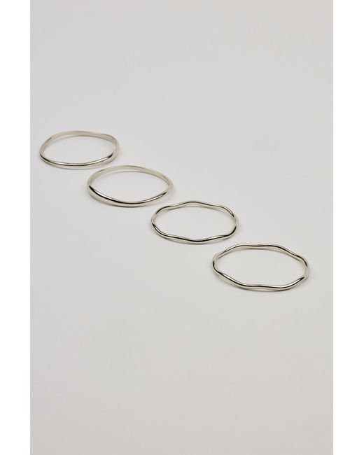 Garage Blue Set Of 4 Wavy Bangles